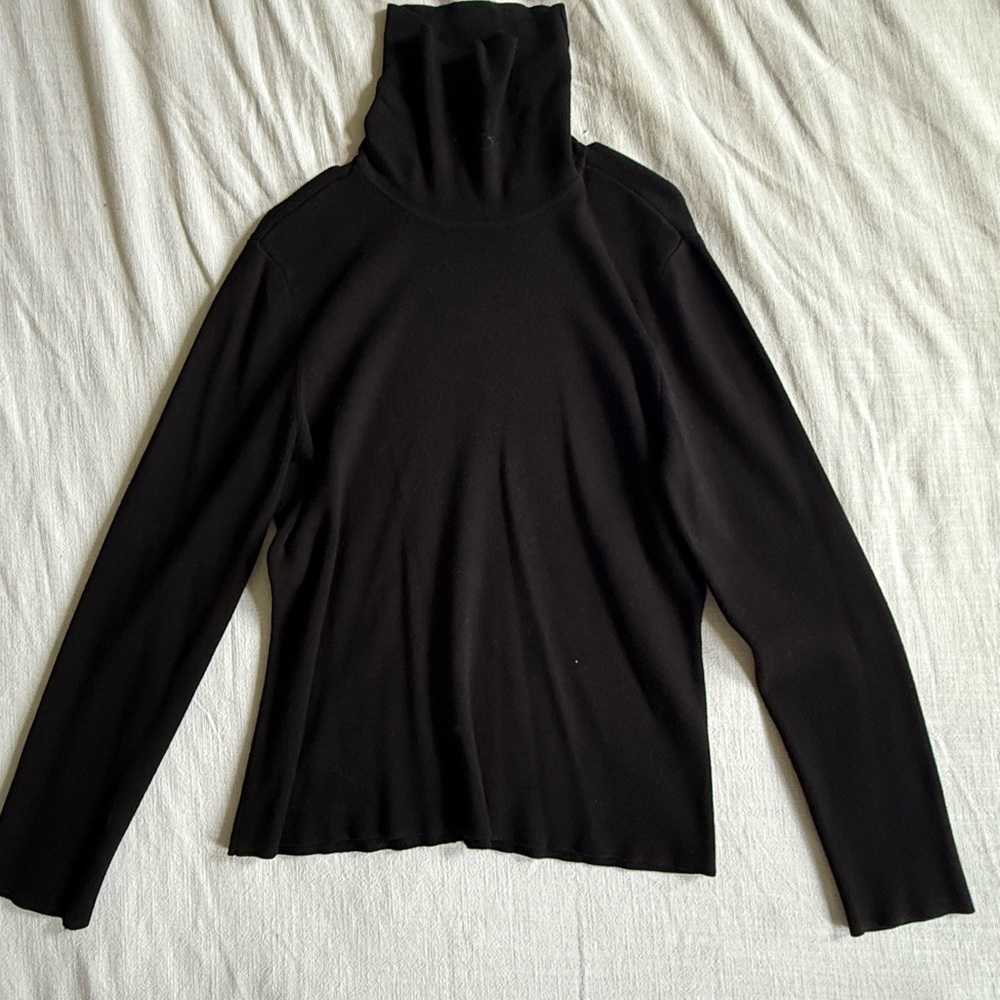 Women's Black Turtleneck Sweater